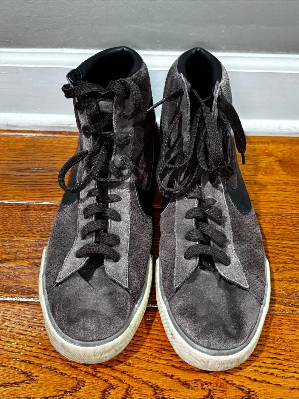 Nike Men’s Blazers Suede Sneakers in Dark Brown